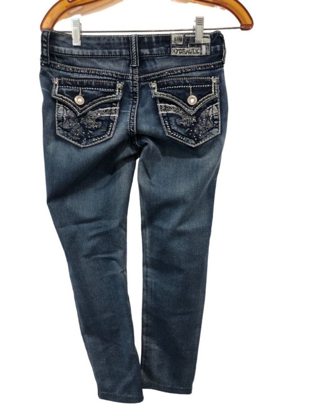 Hydraulic Jeans Womens Size 1/2 Shortened Gramercy Jeggings Studded Rhinestones